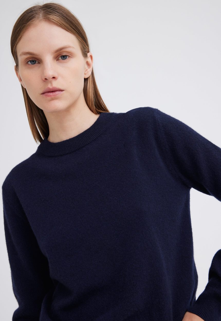 Jac + Jack Peter Cashmere Sweater - Darkest Navy